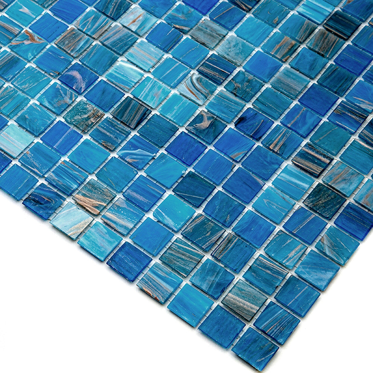Apollo Tile Celestial Blue 12-in x 12-in Glossy Glass Uniform Squares Floor and Wall Tile (20-sq. ft/ Carton)
