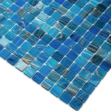 Apollo Tile Celestial Blue 12-in x 12-in Glossy Glass Uniform Squares Floor and Wall Tile (20-sq. ft/ Carton)