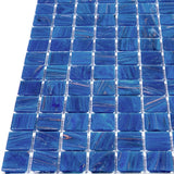 Apollo Tile Celestial Azure Blue 12-in x 12-in Glossy Glass Uniform Squares Floor and Wall Tile (20-sq. ft/ Carton)
