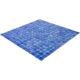 Apollo Tile Celestial Azure Blue 12-in x 12-in Glossy Glass Uniform Squares Floor and Wall Tile (20-sq. ft/ Carton)