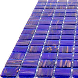 Apollo Tile Celestial Royal Blue and Gold 12-in x 12-in Glossy Glass Uniform Squares Floor and Wall Tile (20-sq. ft/ Carton)