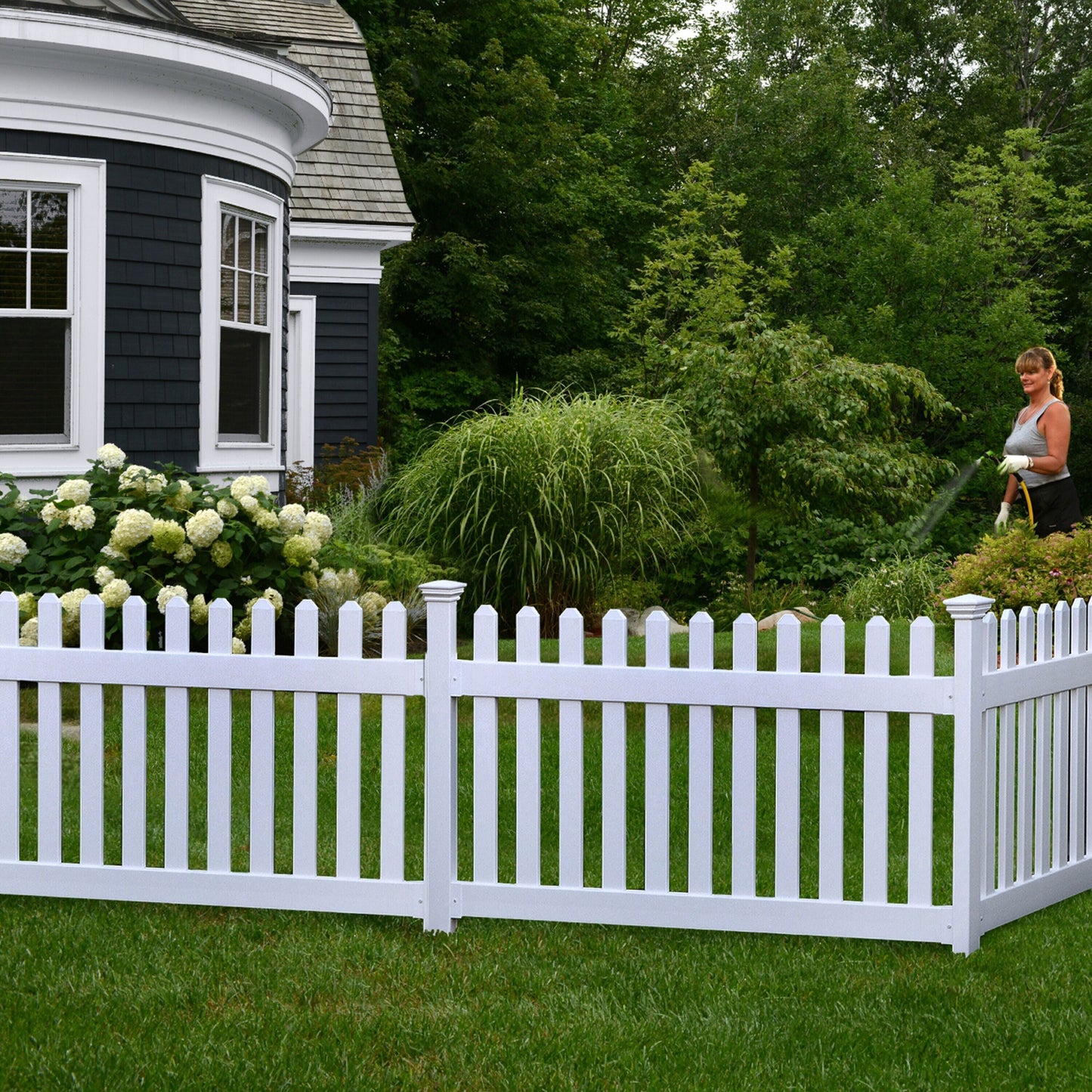 Zippity Outdoor Products Newport 3.5-ft H x 3.5-in W White Vinyl Universal Fence Post No Dig (Unassembled)
