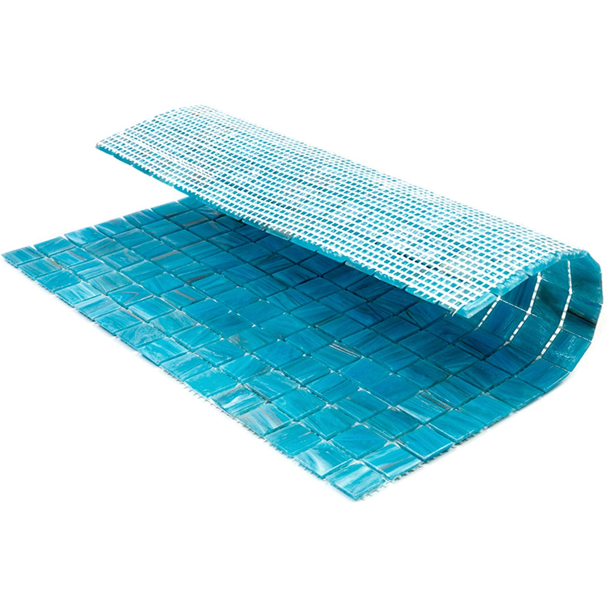 Apollo Tile Celestial Vivid Sky Blue 12-in x 12-in Glossy Glass Uniform Squares Floor and Wall Tile (20-sq. ft/ Carton)