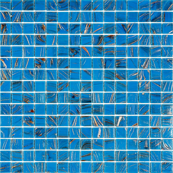 Apollo Tile Celestial Rich Electric Blue 12-in x 12-in Glossy Glass Uniform Squares Floor and Wall Tile (20-sq. ft/ Carton)