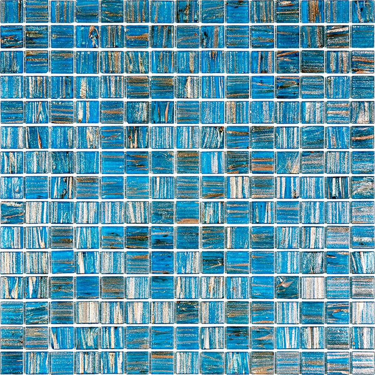 Apollo Tile Celestial Blue and Gold 12-in x 12-in Glossy Glass Uniform Squares Floor and Wall Tile (20-sq. ft/ Carton)