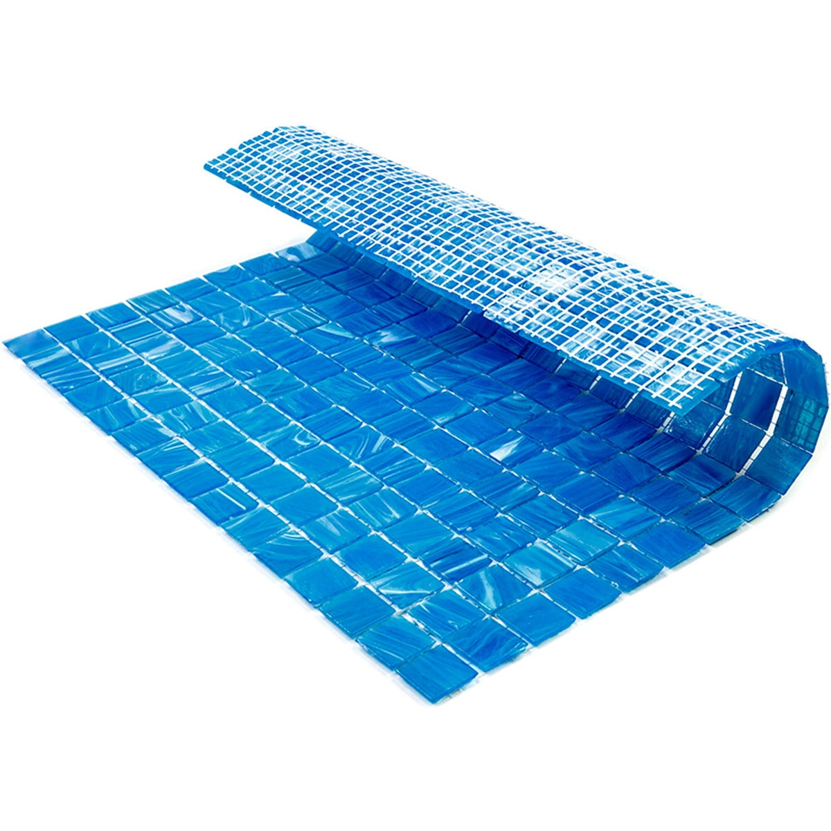 Apollo Tile Celestial Dodger Blue 12-in x 12-in Glossy Glass Uniform Squares Floor and Wall Tile (20-sq. ft/ Carton)