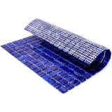 Apollo Tile Celestial Egyptian Blue 12-in x 12-in Glossy Glass Uniform Squares Floor and Wall Tile (20-sq. ft/ Carton)