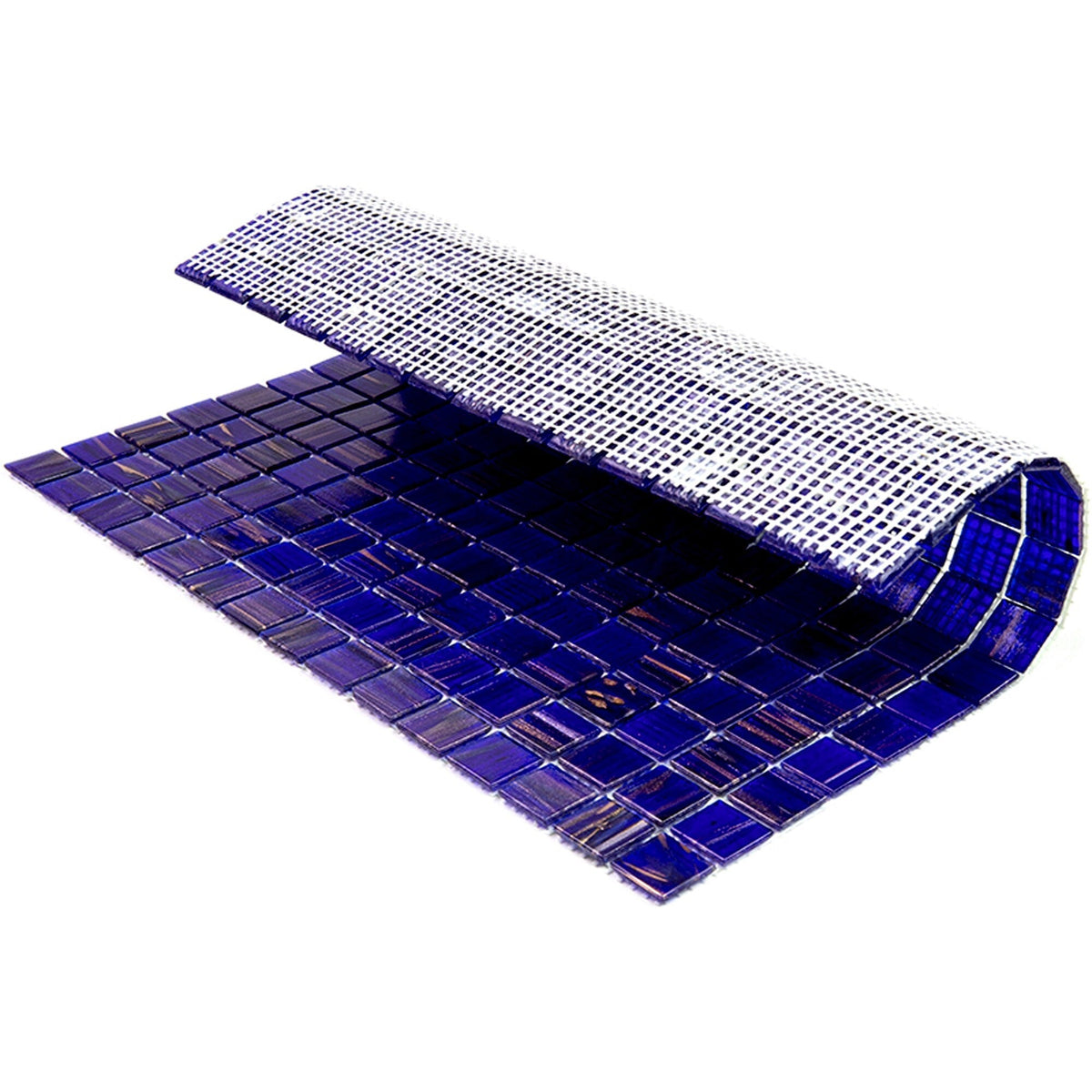 Apollo Tile Celestial Royal Blue and Gold 12-in x 12-in Glossy Glass Uniform Squares Floor and Wall Tile (20-sq. ft/ Carton)