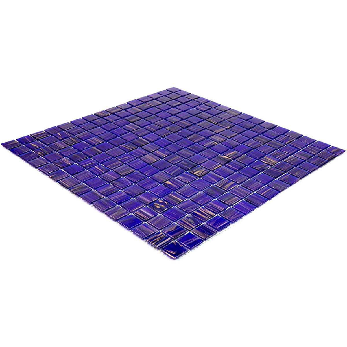 Apollo Tile Celestial Royal Blue and Gold 12-in x 12-in Glossy Glass Uniform Squares Floor and Wall Tile (20-sq. ft/ Carton)