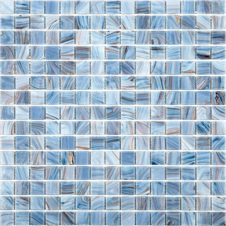 Apollo Tile Celestial Manatee Blue 12-in x 12-in Glossy Glass Uniform Squares Floor and Wall Tile (20-sq. ft/ Carton)