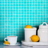 Apollo Tile Dune Neon Aqua Green 12-in x 12-in Glossy Glass Uniform Squares Floor and Wall Tile (20-sq. ft/ Carton)