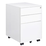 Mondawe White 3-Drawer 15.35-in File Cabinet