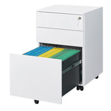 Mondawe White 3-Drawer 15.35-in File Cabinet