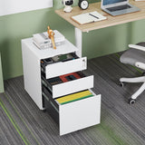 Mondawe White 3-Drawer 15.35-in File Cabinet