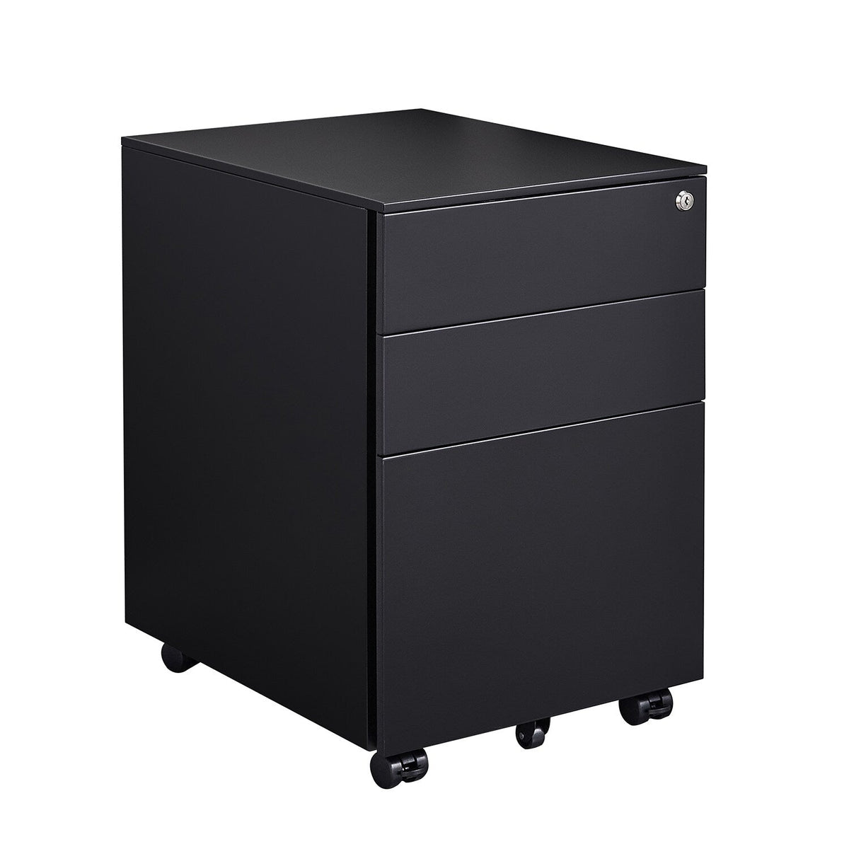 Mondawe Black 3-Drawer 15.35-in File Cabinet