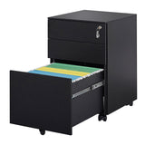 Mondawe Black 3-Drawer 15.35-in File Cabinet