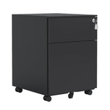 Mondawe Black 2-Drawer 15.35-in File Cabinet