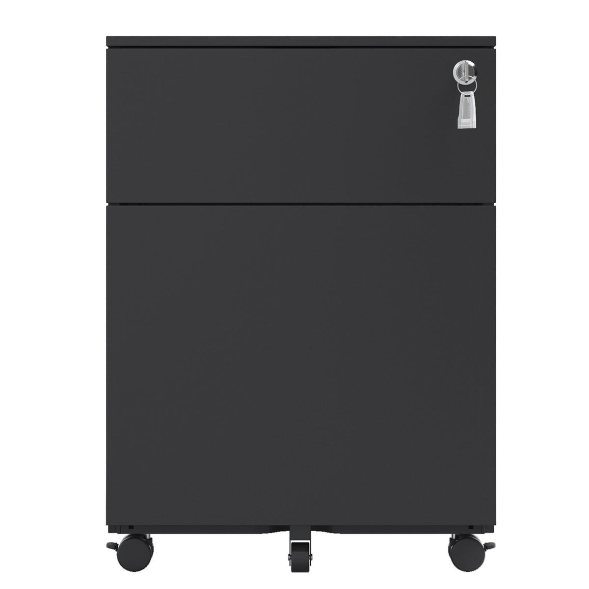 Mondawe Black 2-Drawer 15.35-in File Cabinet