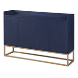 SINOFURN Rustic Light Brown Wood Sideboard with Bamboo Cabinet Body and Rattan Weave Detail