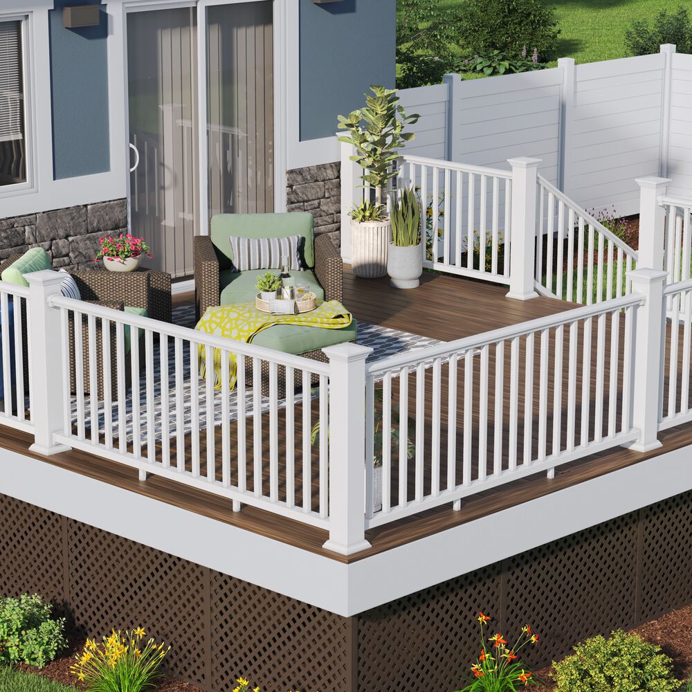 Freedom 4-in x 4-in Camden White Composite Deck Post Cap
