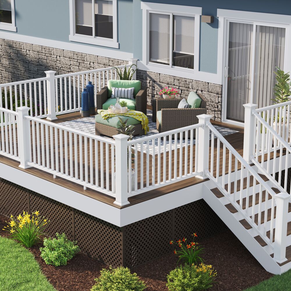 Freedom 4-in x 4-in Camden White Composite Deck Post Cap