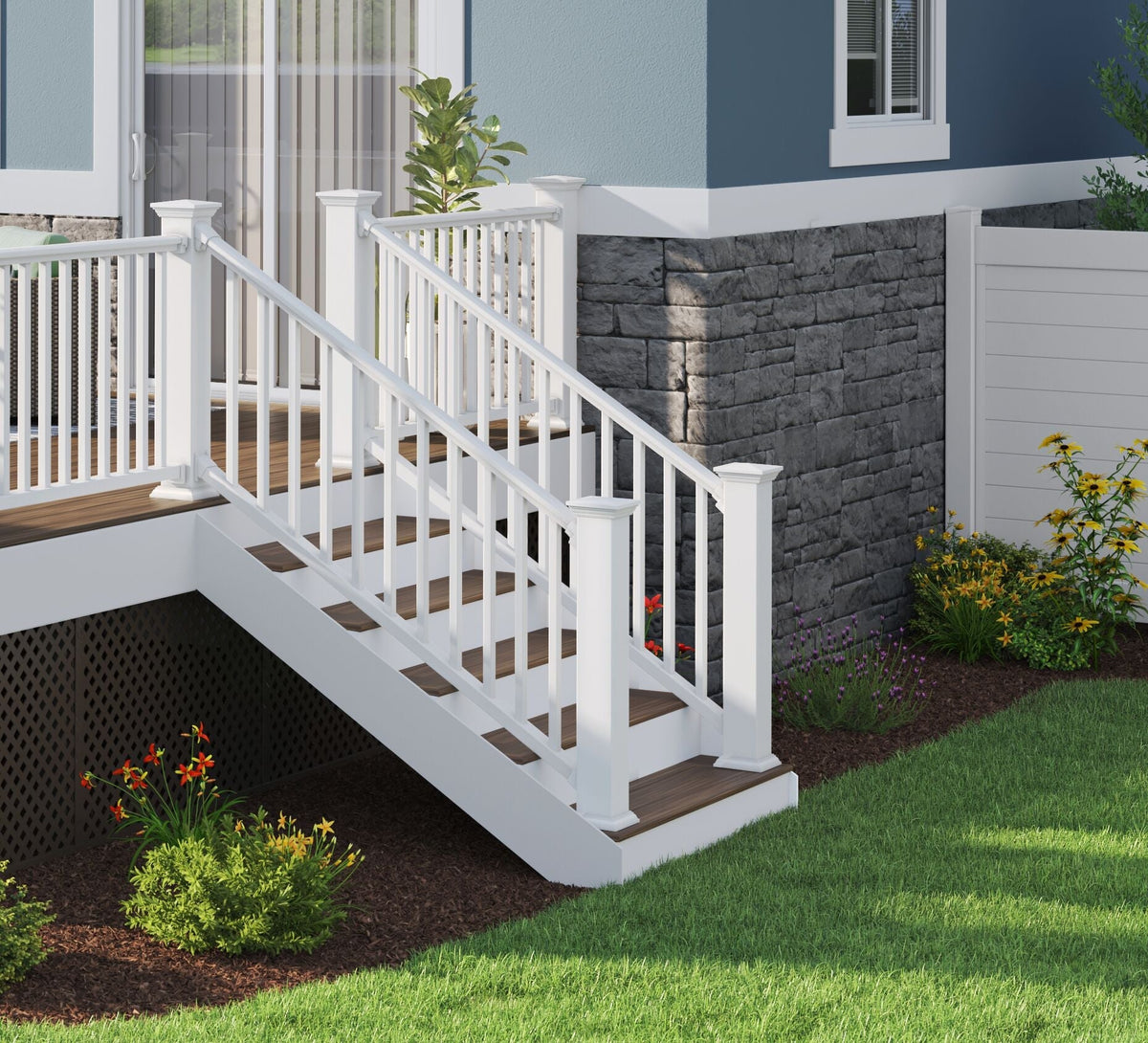 Freedom 4-in x 4-in Camden White Composite Deck Post Cap