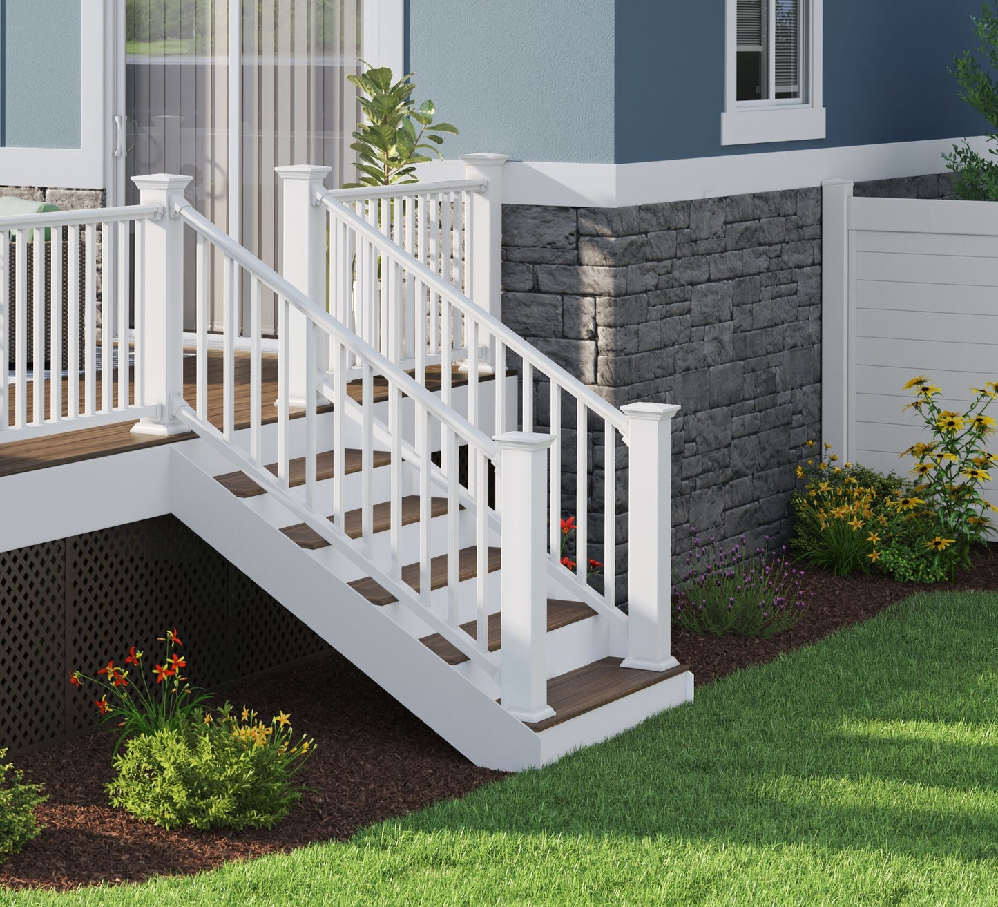 Freedom 4-in x 4-in Camden White Composite Deck Post Cap