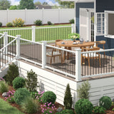 Freedom 4-in x 4-in White Composite Deck Post Base Trim