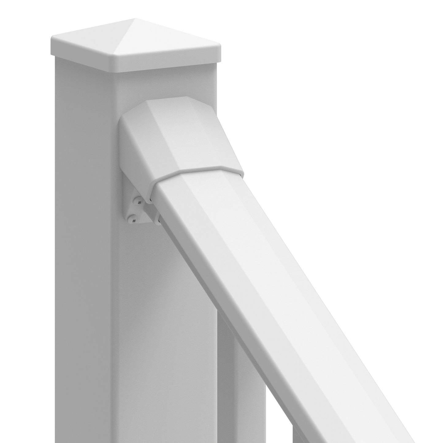 Freedom 8.375-in x 8-in Camden White Composite Stair Connector (4-Pack)