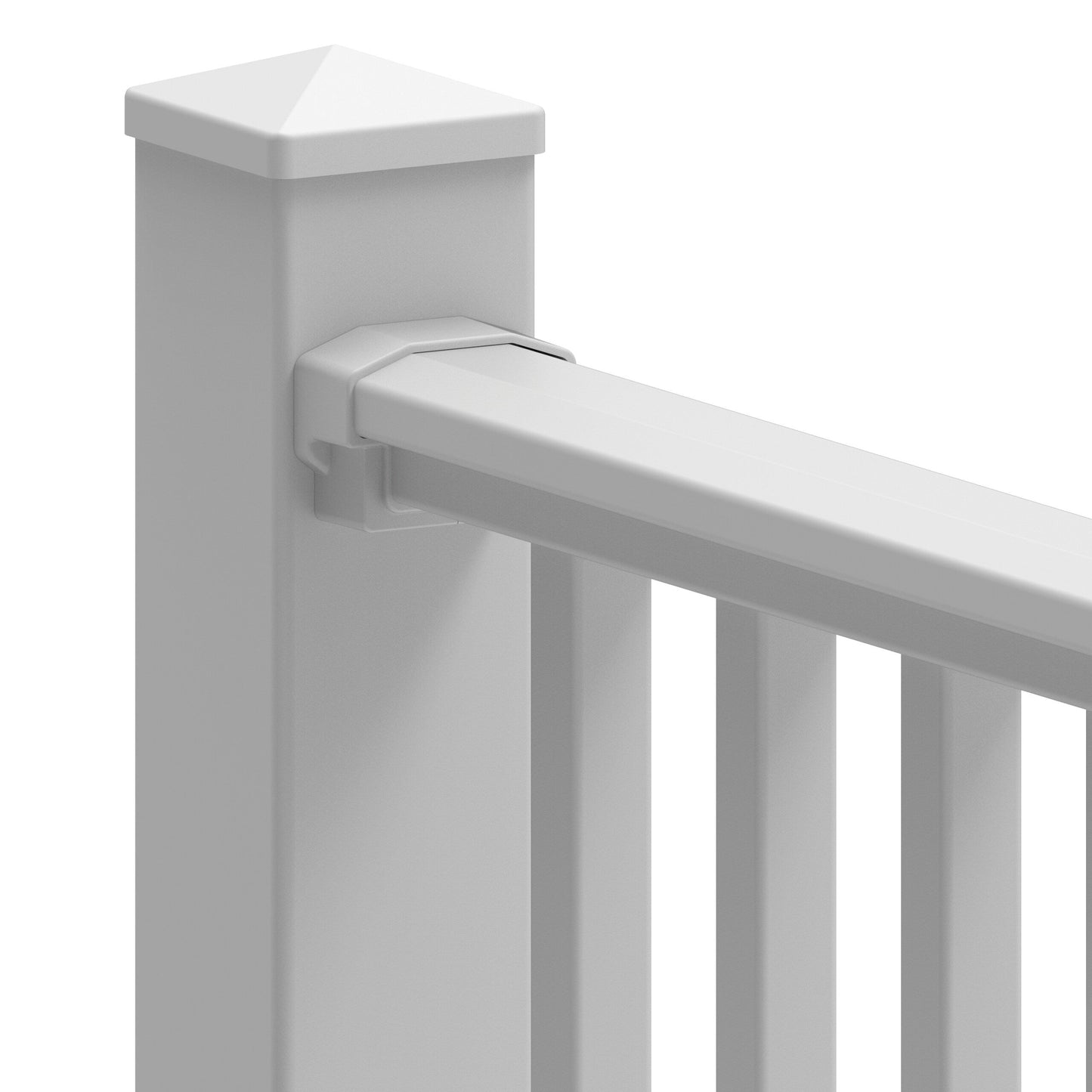 Freedom 7.125-in x 5.375-in Camden White Composite Line Connector (4-Pack)
