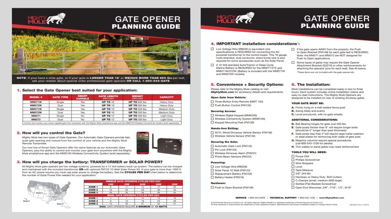Mighty Mule 18-ft Single Swing Universal Battery Driveway Gate Opener Kit (Solar Compatible)