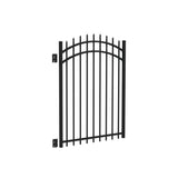 Freedom Providence 5-ft H x 4-ft W Black Aluminum Spaced Picket Decorative Fence Gate