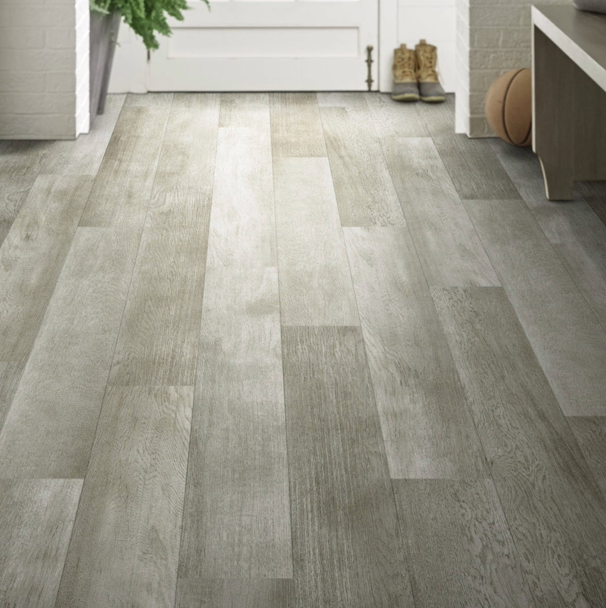 Shaw Westwork Broward Gray 12-mil x 6-in W x 48-in L Waterproof Glue Down Luxury Vinyl Plank Flooring (41.72-sq ft/ Carton)