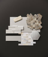 Satori Nouveau Greige 7-in x 8-in Matte Porcelain Encaustic Hexagon Floor and Wall Tile (0.28-sq. ft/ Piece)