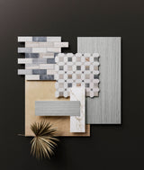 Satori Palissandro Thassos 12-in x 12-in Polished Natural Stone Look Mosaic Floor and Wall Tile (0.95-sq. ft/ Piece)