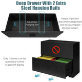 Mondawe Black 2-Drawer 35.5-in File Cabinet