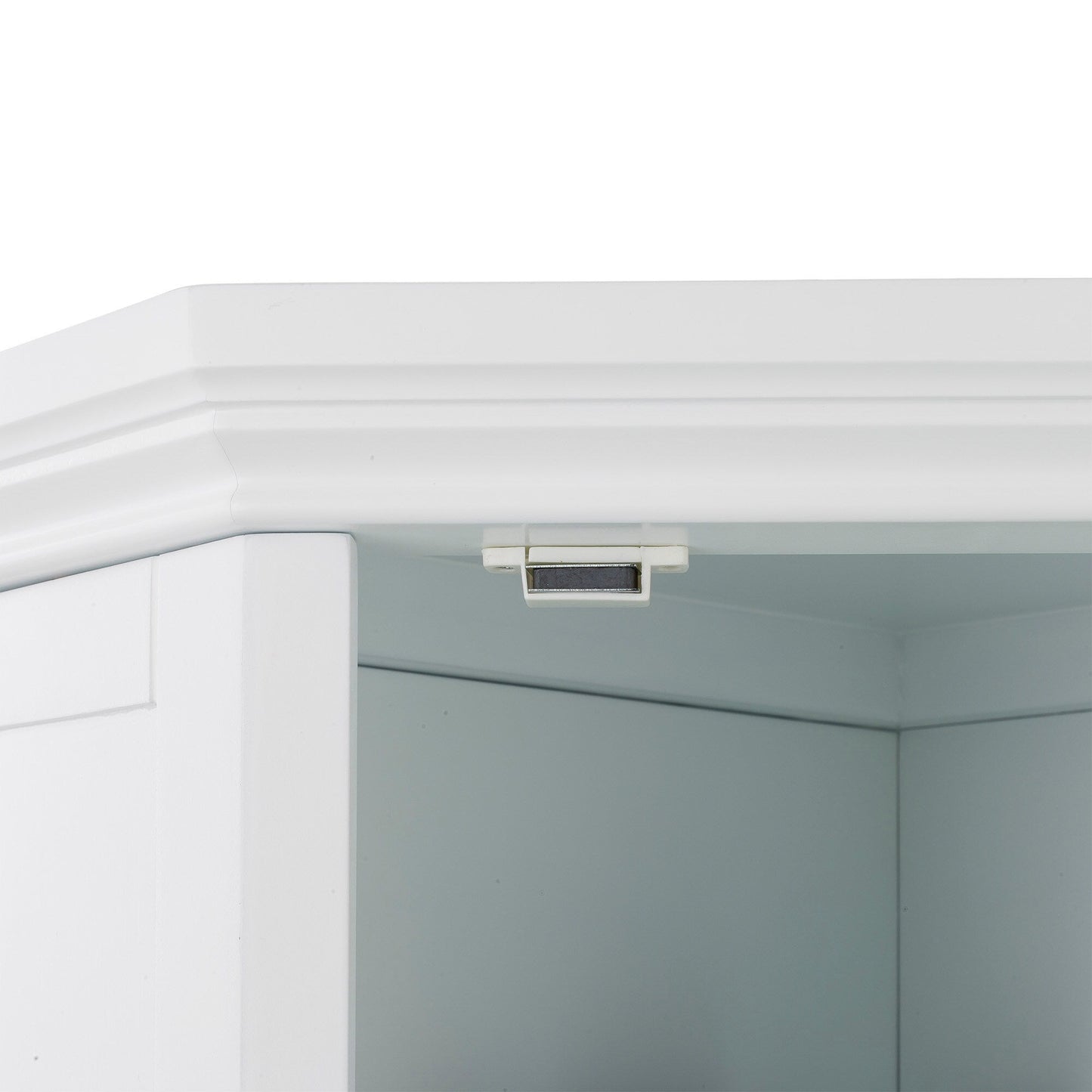 Teamson Home Florence 24.75-in x 32-in x 17.5-in White Freestanding Corner Linen Cabinet