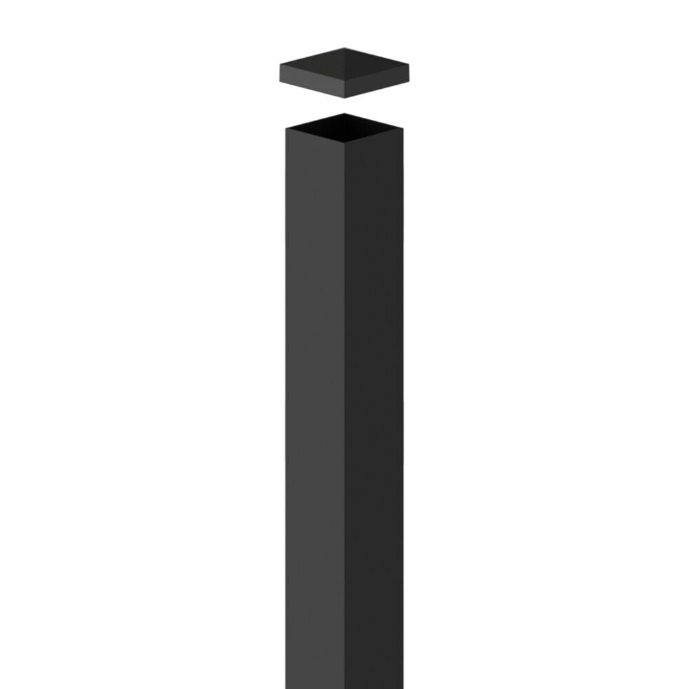 Freedom 9-ft H x 2-in W Black Aluminum Decorative Blank Fence Post