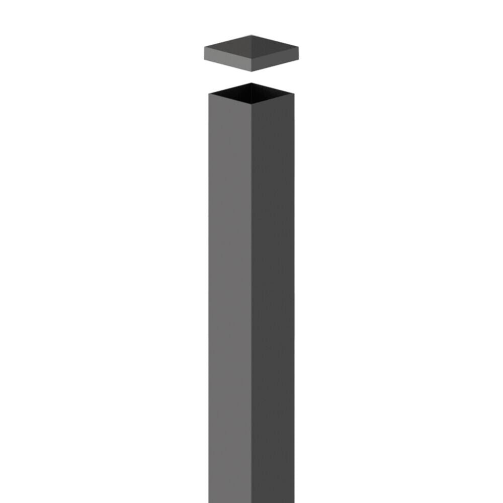 Freedom 9-ft H x 2-in W Pewter Aluminum Decorative Blank Fence Post