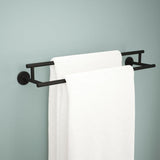 Delta  Trinsic 24-in Double Flat Black Wall Mount Double Towel Bar