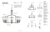 Progress Lighting Saluda 3-Light Brushed Nickel Transitional Chandelier