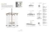 Progress Lighting Glayse 4-Light Brushed Nickel Modern/Contemporary Beveled Glass Square Medium Hanging Pendant Light