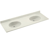 SWAN Chesapeake 73-in Tahiti White Solid Surface Bathroom Vanity Top - Super Arbor