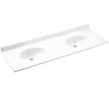 SWAN Chesapeake 73-in Tahiti White Solid Surface Bathroom Vanity Top - Super Arbor