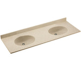 SWAN Chesapeake 73-in Tahiti White Solid Surface Bathroom Vanity Top - Super Arbor