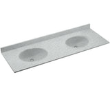 SWAN Chesapeake 73-in Tahiti White Solid Surface Bathroom Vanity Top - Super Arbor