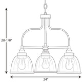 Progress Lighting Saluda 3-Light Brushed Nickel Transitional Chandelier
