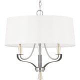 Progress Lighting Nealy 3-Light Brushed Nickel Modern/Contemporary Chandelier