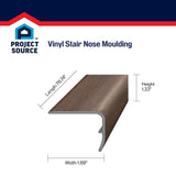 SimpleSolutions Scenic Trail Walnut MDF Vinyl Stair Nose Floor Molding