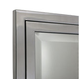 16 in. W x 26 in. H x 4-1/2 in. D Framed Single Door Stainless Steel Recessed Bathroom Medicine Cabinet in Brush Nickel - Super Arbor